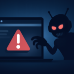 Capa horizontal sem textos escritos retrata alerta segurança seu navegador em risco e bots maliciosos