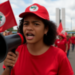 Capa horizontal com rosa amorim mst revela: Rosa do MST mostrando plano para a agricultura familiar em Brasília
