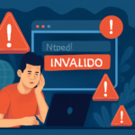Capa horizontal 16:9 com alerta segurança digital navegar e risco de endereços inválidos, sem textos