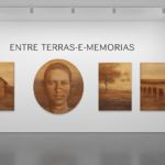 Capa horizontal 16:9 sem textos para a exposição 8216 entre terras de Simone Oliveira, Brasília (Entre Terras e Memórias)