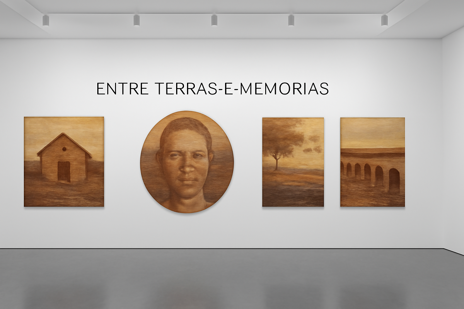 Capa horizontal 16:9 sem textos para a exposição 8216 entre terras de Simone Oliveira, Brasília (Entre Terras e Memórias)