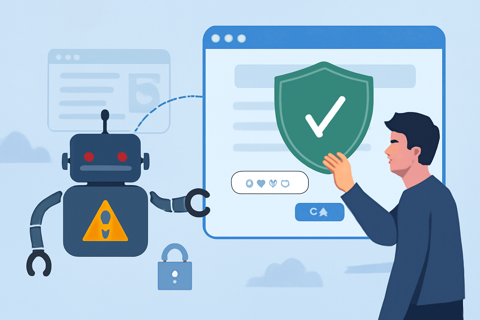 bsbcapital br entenda verificação: capa 16:9 visual de verificação de segurança contra bots maliciosos